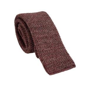 Private Club Wool Squared Tip Tie Men's Knit Dusty Rose 54" Long 2 " Long